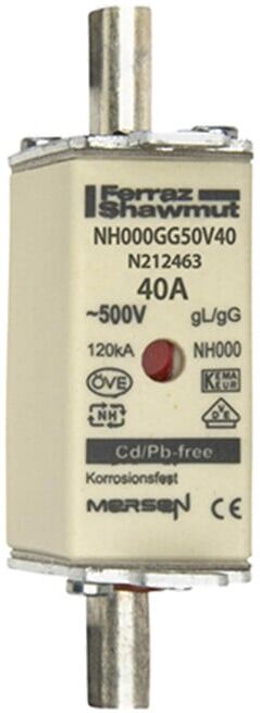 Mersen Porte-fusible NH SF Gr.000 gG 40A/500VKM NH000GG50V40 (N212463)