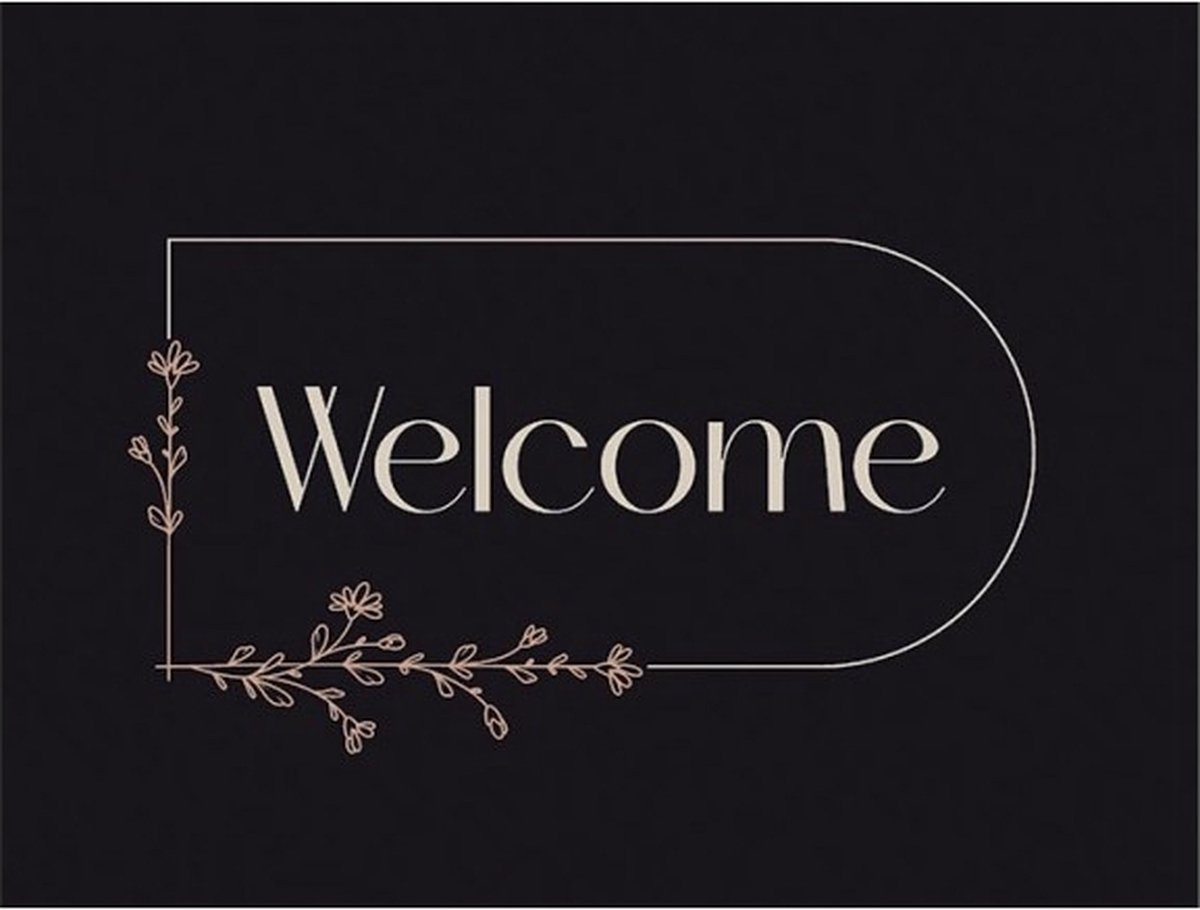 MD Entree Impression Schoonloopmat Rosa Flowers Welcome - 40 x 60 cm