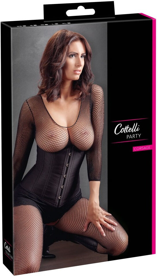 Cottelli PARTY Corset ouvert avec laçage et agrafes frontales