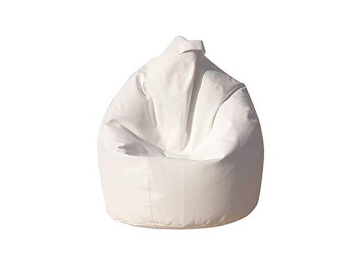 Eleganter Sitzsack, weiße Farbe, Maße 80 x 120 x 80 cm