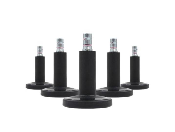 hjh OFFICE 619042 5 X Patins Glisseurs Stato-m 11 Mm / 60 Mm Noir pour Moquette