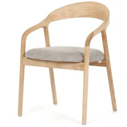 Autronic Esszimmerstuhl Beige Massivholz DCH-V3202 CRM2