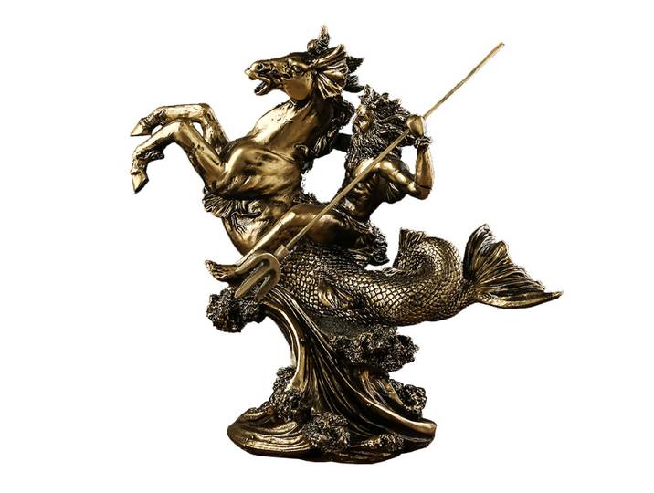 Statue de poseidon 29 cm, dieu grec de la mer, Sculpture en résine, décor majestueux de la mythologie grecque romaine, pour la maison, le bureau, cadeau de collection