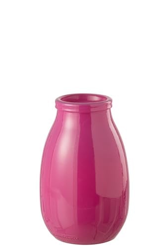 J-Line glazen vaas in oranje en roze, groot