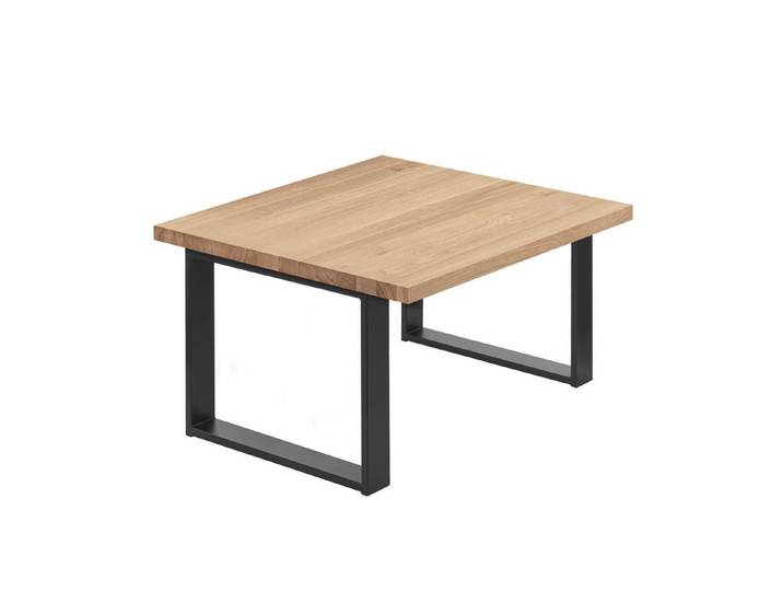 LAMO Manufaktur Esstisch Modern Küchentisch Tischplatte Massivholz inkl. Metallgestell (1 Tisch), gerade Kante