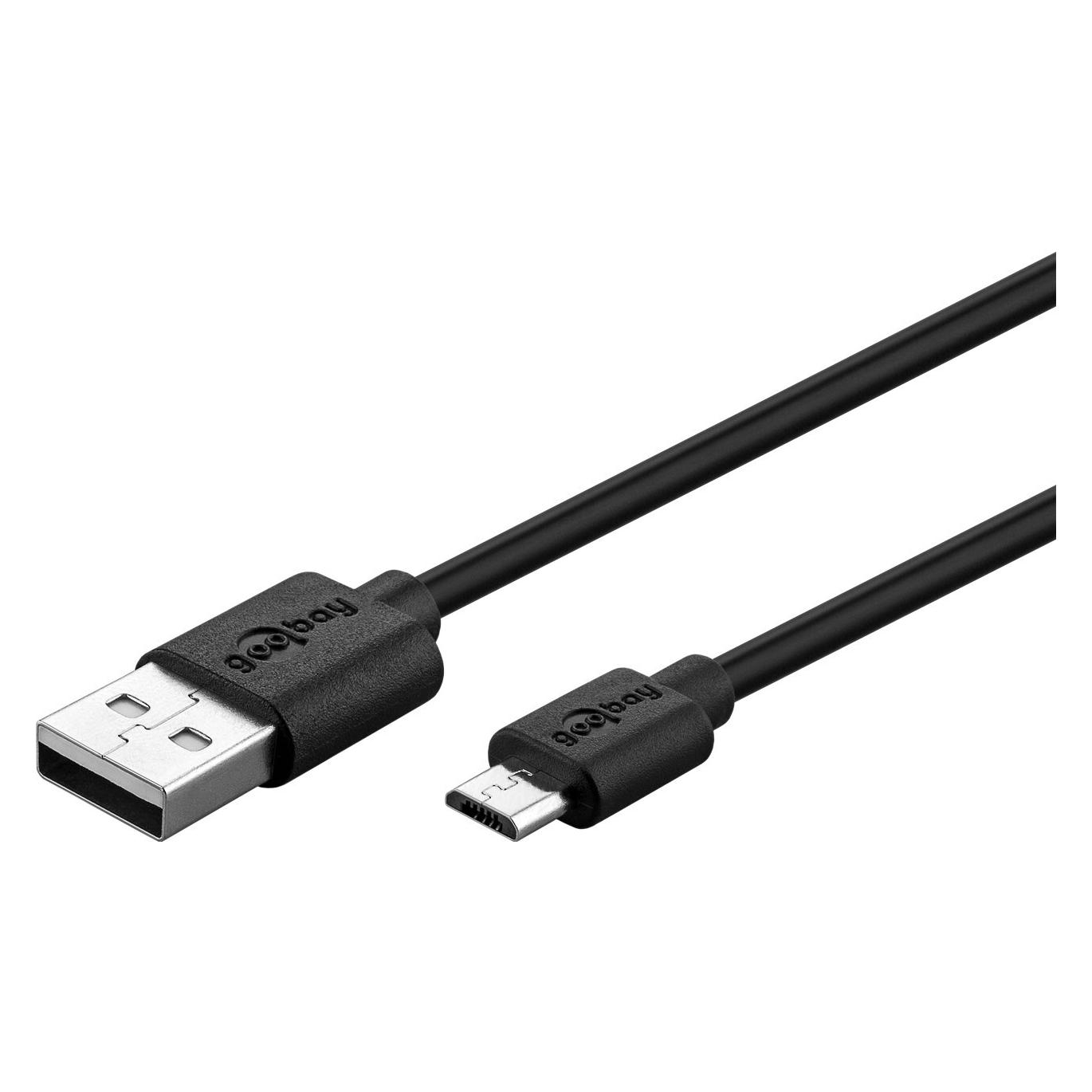 Goobay USB-A Ladegerät Slim mit USB Micro Kabel (5 W, 1 Port) (44982)