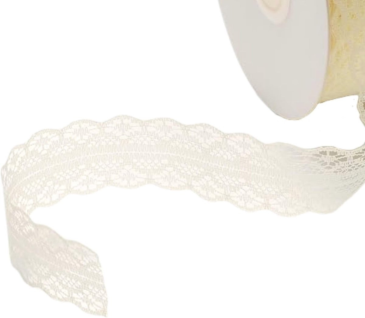 Vintage Polyester Kantband voor Naaien en Decoratie, 3 cm x 45 m