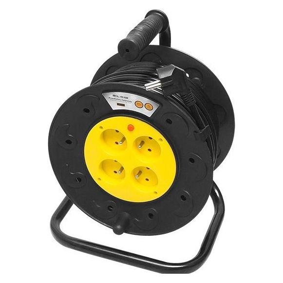 Blow Verlängerungskabel Trommel 98-052# (30m gelbe Farbe schwarze Farbe) (30 m, 1.50 mm²) (98-052#)