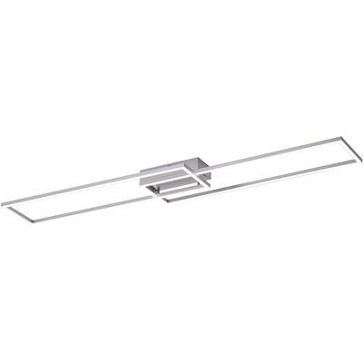 JUST LIGHT Deckenleuchte "IVEN", weiß (edelstahlfarben, weiß), 2, H: 7cm, 1 Stk., Leuchten, CCT-Farbtemperaturregelung, Dimmbar über Funkfernbed., Memoryfunktion, Deckenleuchte