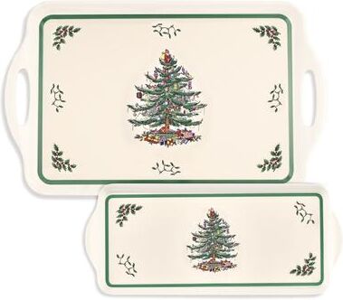 Pimpernel Christmas Trays Melamine Serving Trays Tree Design Dishwasher Safe