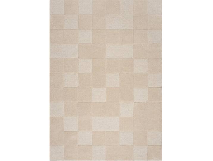 Teppich Checki Beige Symmetrie Wolle 230 x 160 cm