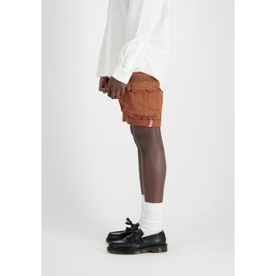 Shorts ALPHA INDUSTRIES "Crew Slim Shorts", Herren, Gr. 31, Normalgrößen, braun (hazel braun), Obermaterial: 98% Baumwolle, 2% Elastan. Futter: 100% Baumwolle, Hosen Shorts