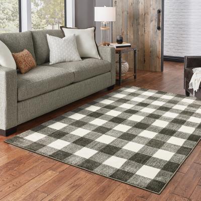 Style Haven Arwen Distressed Gingham Plaid Area Rug