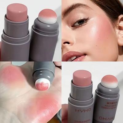 Inspired Finds Double Ended Cream Blush Stick Long Lasting Matte Blush Stick Natural Monochrome Cheek & Lip Tint 01 Petal Pink