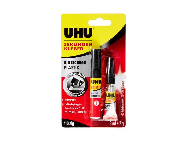 UHU Sekundenkleber Plastik 2 g 3 ml