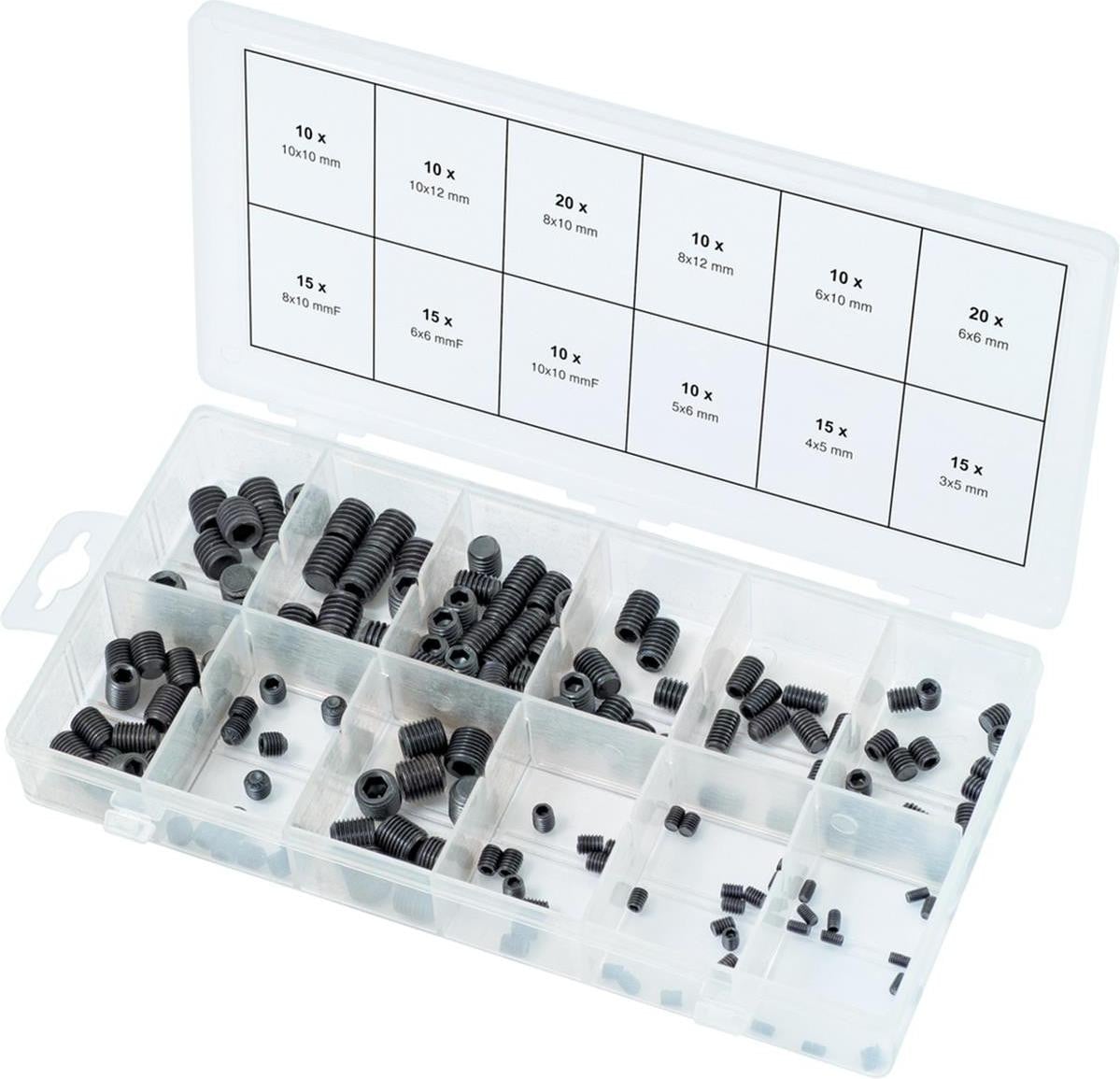 KS Tools 970.0400 Set van 160 stuks conform DIN 913, 350 gram