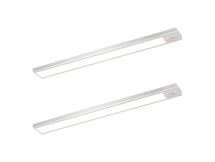 Applique murale en aluminium argenté 40x4x1cm lot de 2 led 3w