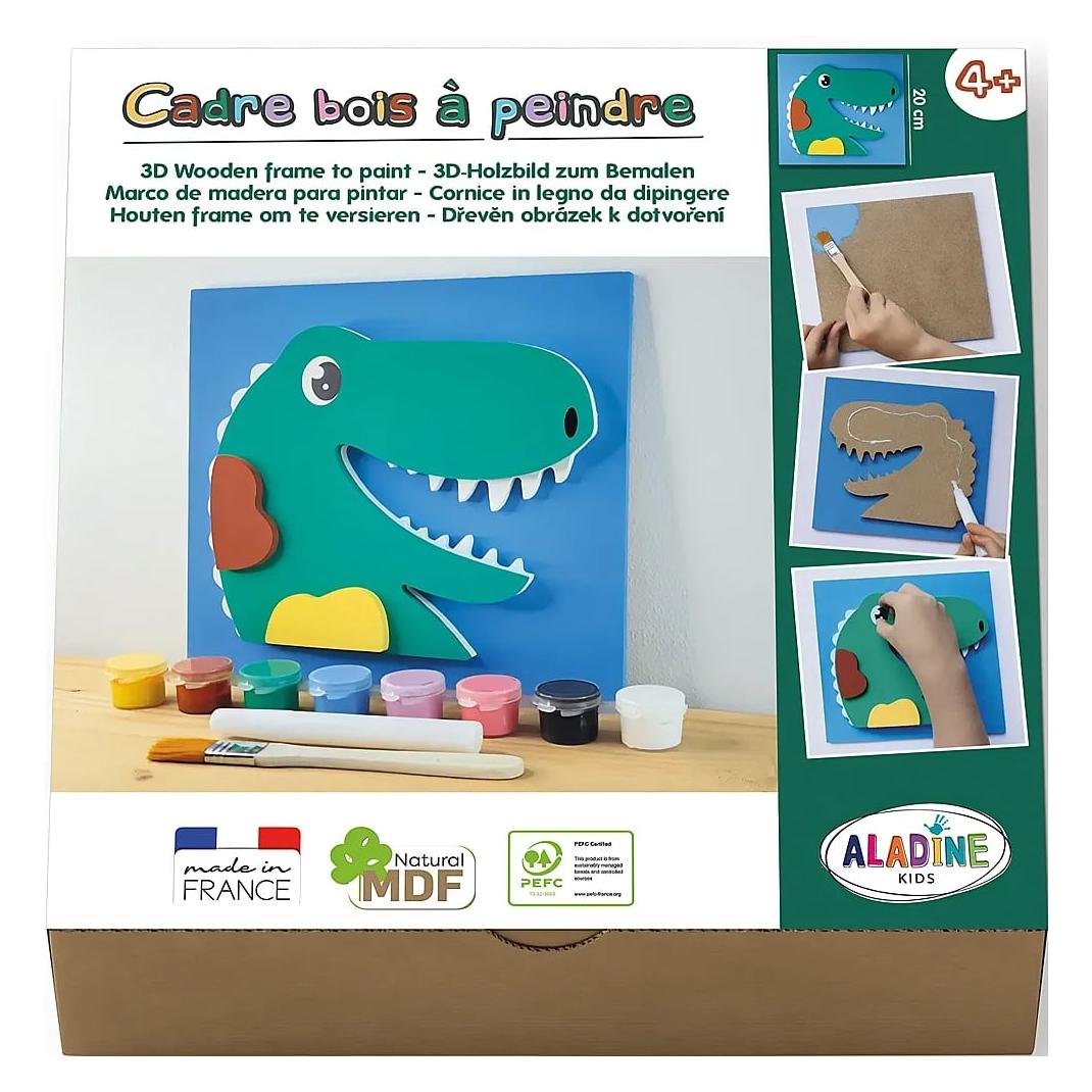 Aladine 3D-Holzbild zum Bemalen Dinosaurier (3085488)