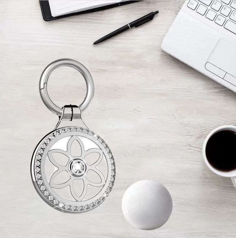 INF Premium Metall AirTag Hülle: Vollständiger Schutz & Anti-Verlust Design Silber