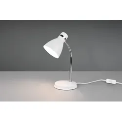 Trio R50731031 Tischleuchte Harvey 1x10W | E27 - Kabelschalter, weiß, Nickel