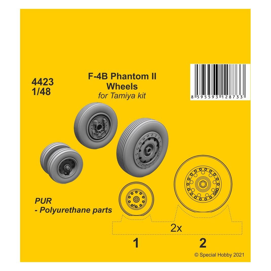 CMK F-4B Phantom Wheels (from Tamiya kit) (129-4423)