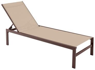 Costway 6-Position Chaise Lounge Chairs with Rustproof Aluminium Frame-Brown