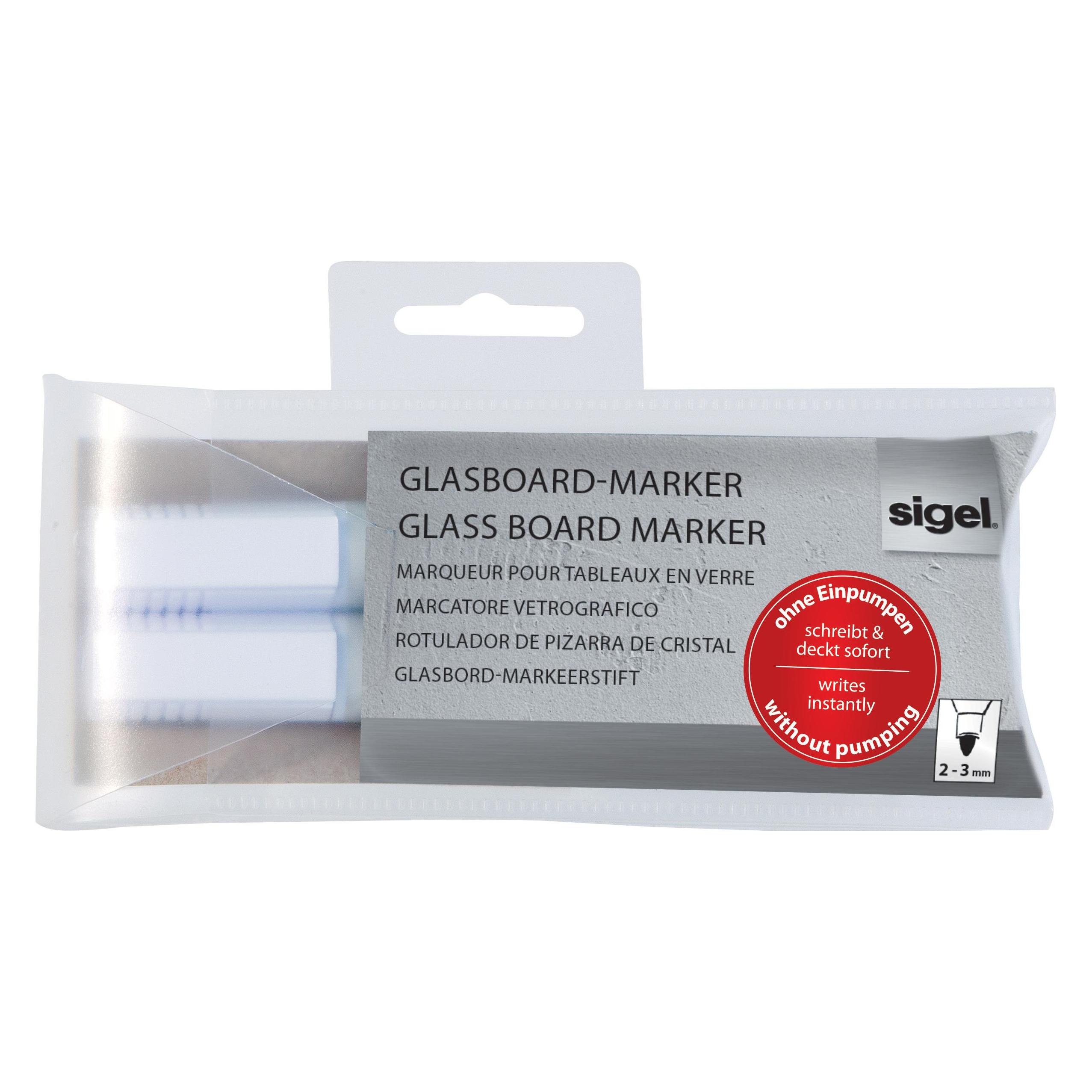 Sigel Artverum Glasplatten-Markierer ( 2-3 mm) (2x) (GL715)