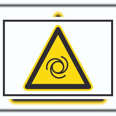 HB-Druck Achtung Automatischer Anlauf Symbol A4 (210x297mm) Schild
