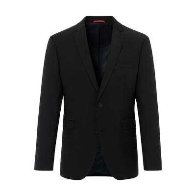 Baukastensakko THOMAS GOODWIN "Sakko", Herren, Gr. 46, schwarz, 52% Polyester, 43% Wolle, 5% Elasthan, unifarben, slim fit, mit Knöpfen, Sakkos, im Slim-Fit, 7842-5-20707