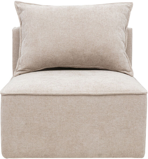 Miliboo Rechtes Modul für Sofa aus Stoff in strukturierter Samtoptik Beige KERRY