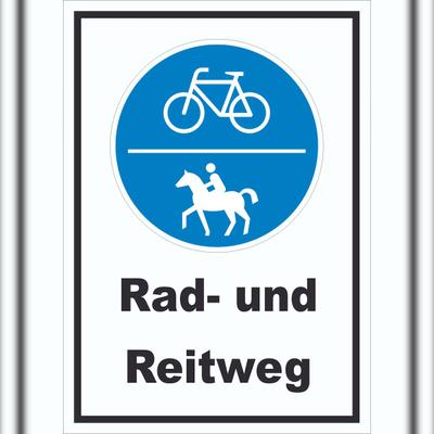 HB-Druck Schild Rad- und Reitweg A3 (297x420mm)