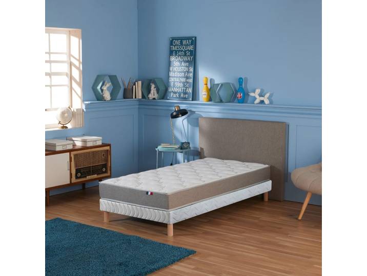 Matelas mousse ferme reversible sommier 90x190 sommier blanc