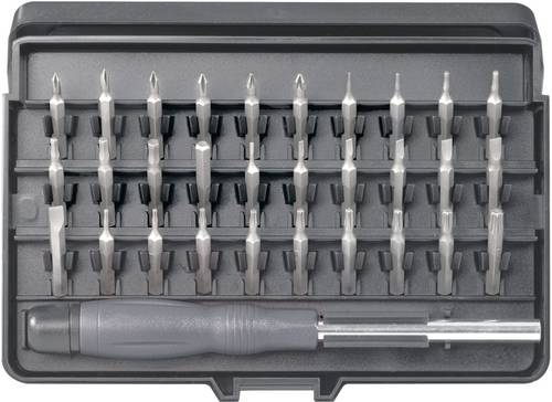 TOOLCRAFT 820935 Bit-Set 31teilig Schlitz, Kreuzschlitz Phillips, Kreuzschlitz Pozidriv, Innen-Sechskant, T-Profil