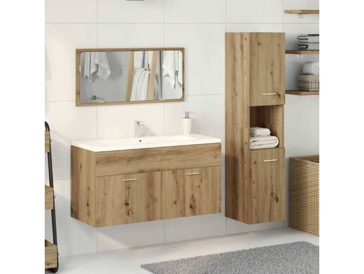 Remise Mobilier Haut de salle de bain Ensemble de meubles salle de bain - 3 pcs - Bois d'ingénierie JILIMAISON2025 82758143