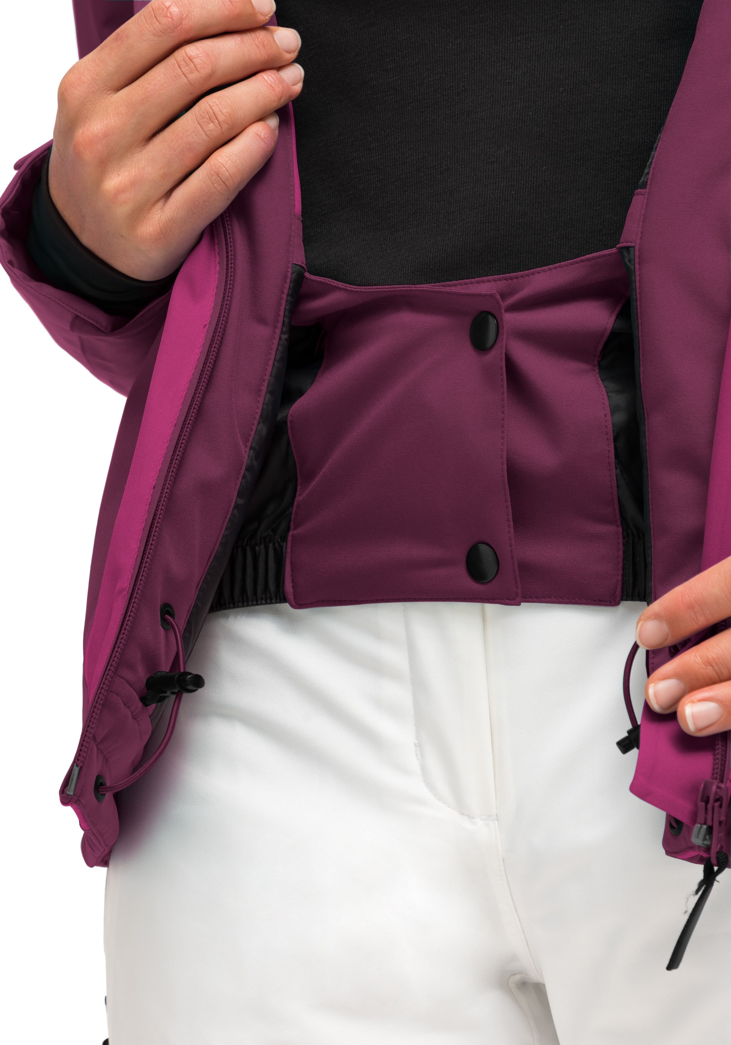 Skijacke MAIER SPORTS "Pinilla", Damen, Gr. 40, pink (magenta), 90% Polyester, 10% Elasthan, Rundhals, Jacken Skijacke, atmungsaktive Damen Ski-Jacke, wasserdichte und winddichte Winterjacke magenta 40