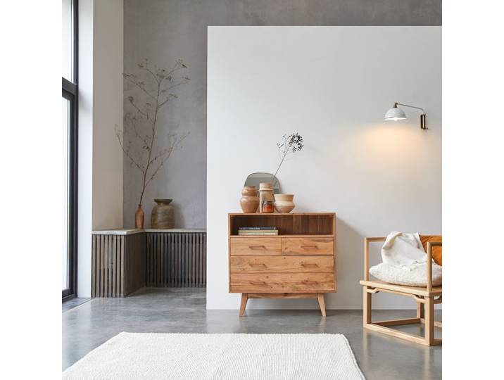 Kommode aus massivem Akazienholz Oslo - Natur - Acacia