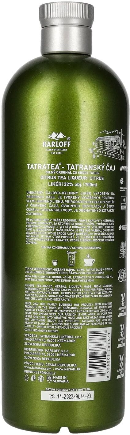 Tatratea Likör TATRATEA Citrus Tea Liqueur 32% Vol. 0,7l