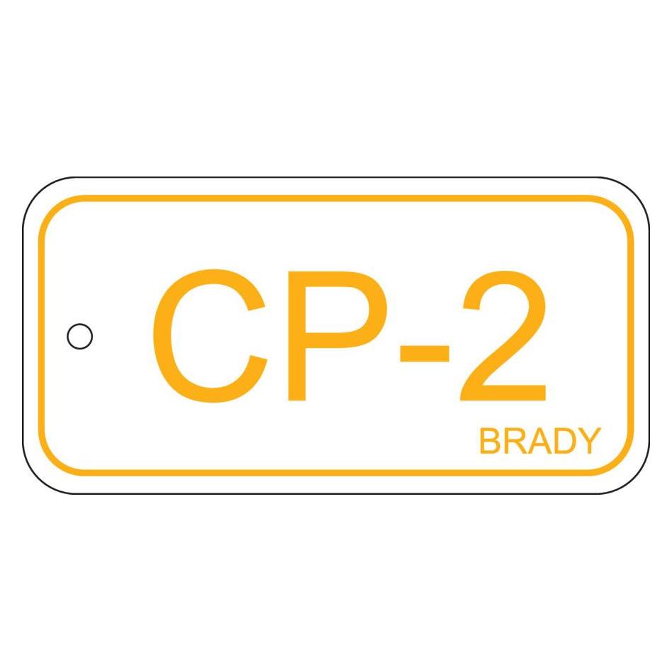 Brady B-7527, Polypropylen Schild, Energy Source Tag - Control Panel, 75 x 38mm, Gelb auf Weiss, Be (ENERGY TAG-CP-2-75X38MM-PP/25)