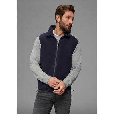 Fleecejacke MAN'S WORLD, Herren, Gr. XXL, blau (marine), Fleece, Obermaterial: 100% Polyester, unifarben, bequem, Jacken Fleecejacke, Weste aus weichem Fleece-Material, schnell trocknend