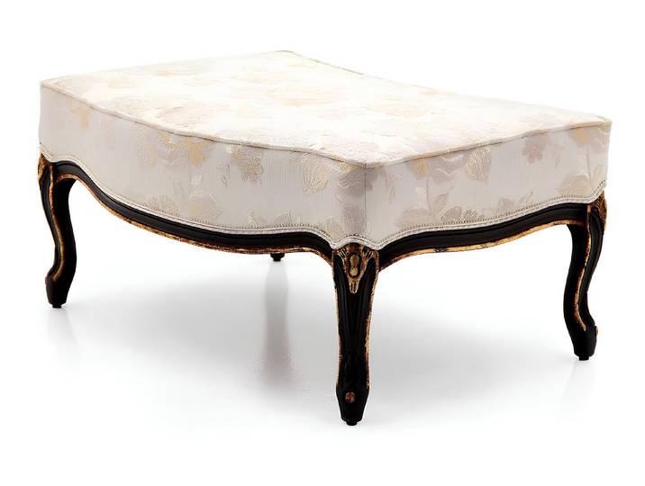 Xlmoebel Hocker Design-Hocker mit textiler Polsterung und Holzgestell (Einzelstück, 1 St., Hocker), Hergestellt in Europa