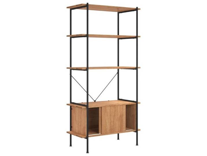 (SOLDES DEC)Meuble Étagère - - support à 5 niveaux armoire 80x40x163cm Acier bois d'ingénierie 01_2107210