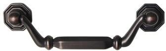 "Utopia Alley Suffolk Pull Handle - Decorative Cabinet Drop Pull Handles for Cabinets, Oil Rubbed Bronze, 3.8"" Center to Center"