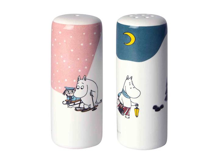 Pluto Design Salière et poivrière Moomin vinter Rose-bleu-blanc