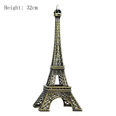 Metal Eiffel Tower Statue, Exquisite Design Architecture Collectible, Decorative Ornament, Home Decor Gift 32cm