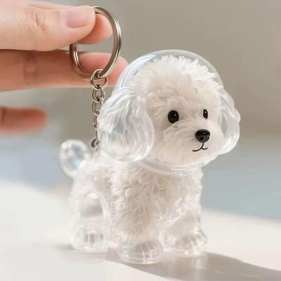 Inspired Living Pet Fur Keepsake Keychain For Dog Lovers Cute Hair Storage Bag Charm dog2