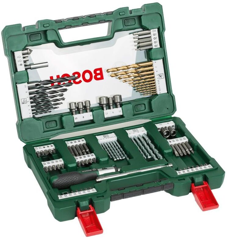 Bohrer- und Bit-Set BOSCH "Bit-Set V-Line", grün, Bohrer, Bohrer- und Bit-Set grün Einheitsgröße