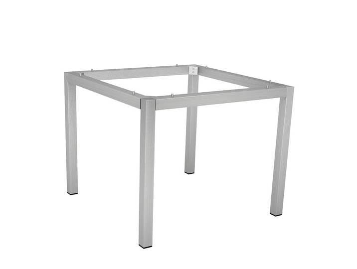 Stern Edelstahl Tischgestell 90x90 cm, Vierkantrohr