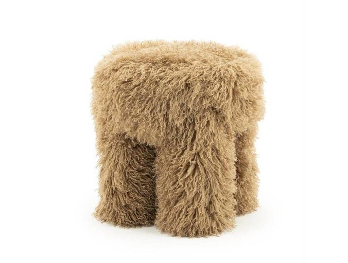 LEVEN Lifestyle Sitzhocker Hocker Pouf CHARLIE Lounge-Hocker 40 x40 cm Höhe 43 cm, 3 stilvolle Farben: Erhältlich in Beige, Taupe und Braun