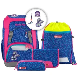 Step by Step GIANT Schulrucksack-Set Happy Dolphins, 5-teilig