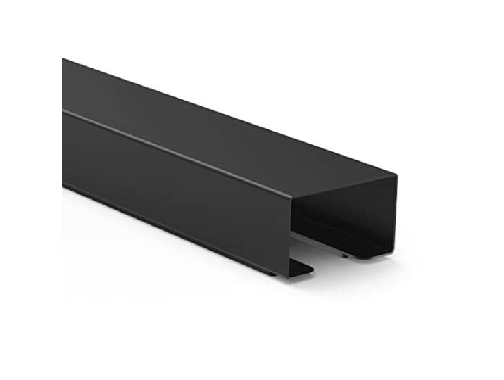 Kabelkanal Schreibtisch, Magnetstreifen für einfache Montage (Kabelabdeckung für 8 Kabel, Kabelleiste für ordentliches Kabelmanagement, Kabelführung u. Kabel verstecken in einem, Metall, 55cm) schwarz